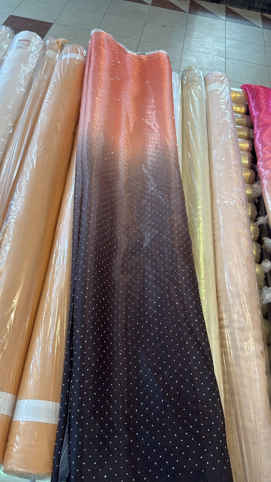 Brown & Peach