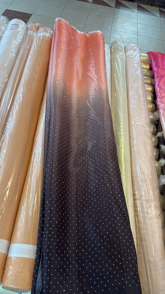 Brown & Peach