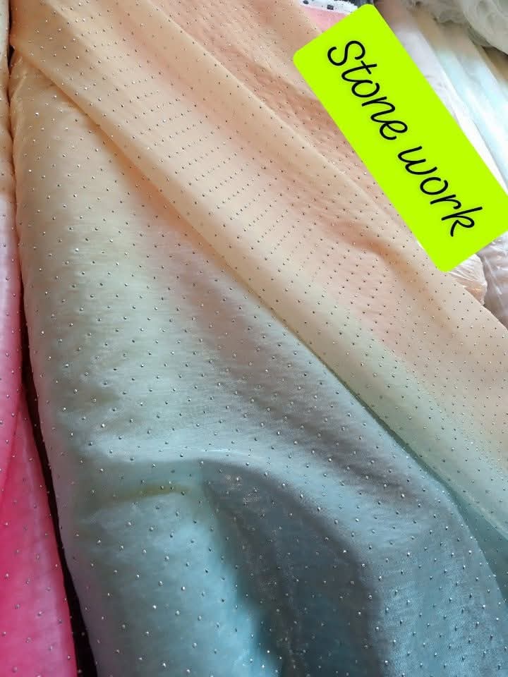 gray & skins double tone silk fabric