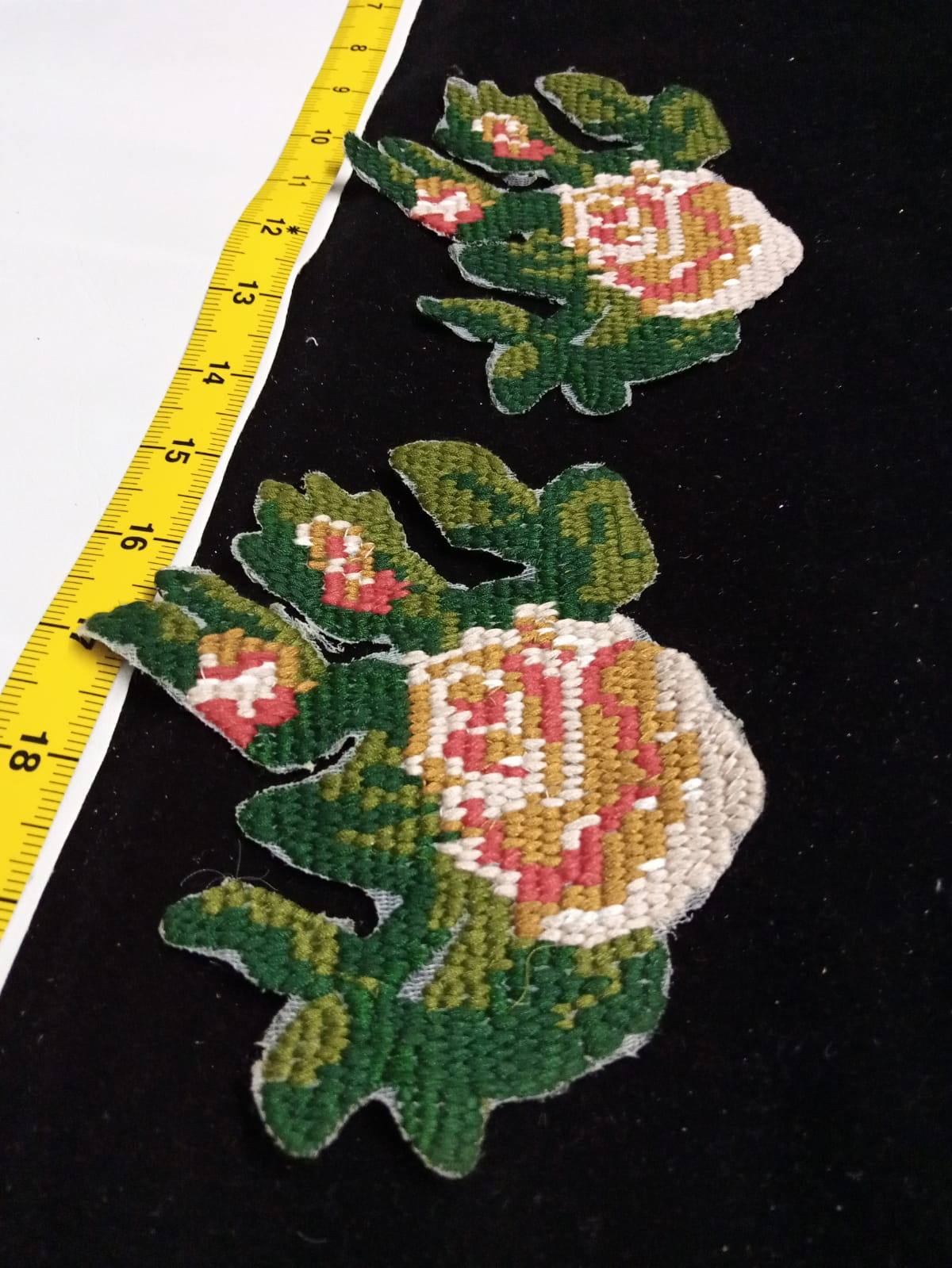 embroidered floral patches