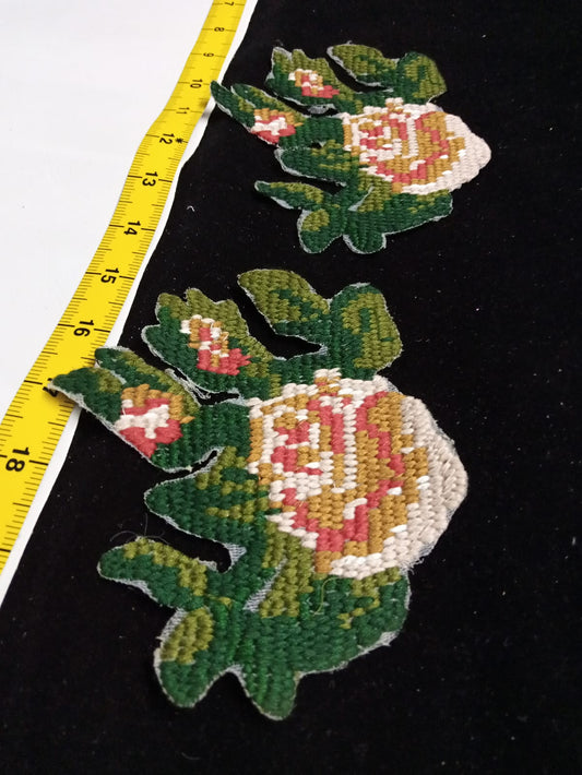 embroidered floral patches