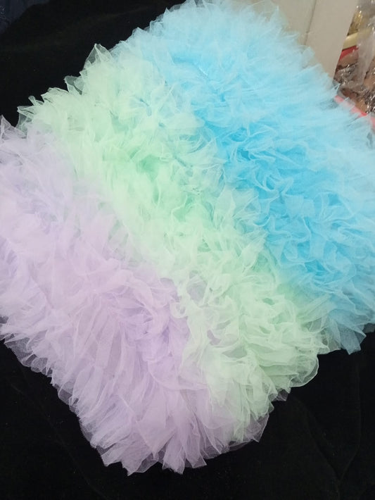 Lightweight Rainbow Tulle Fabric